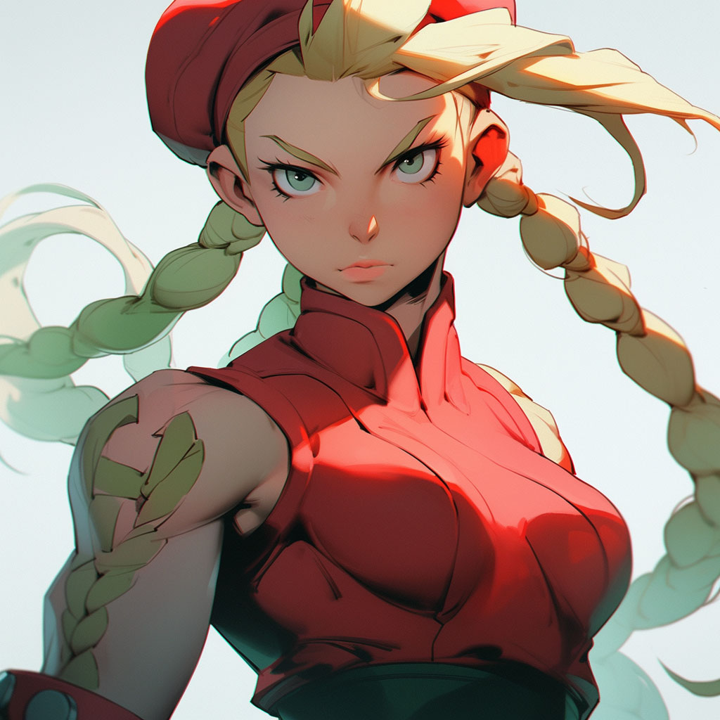 Cammy, the female character in the Street Fighter series